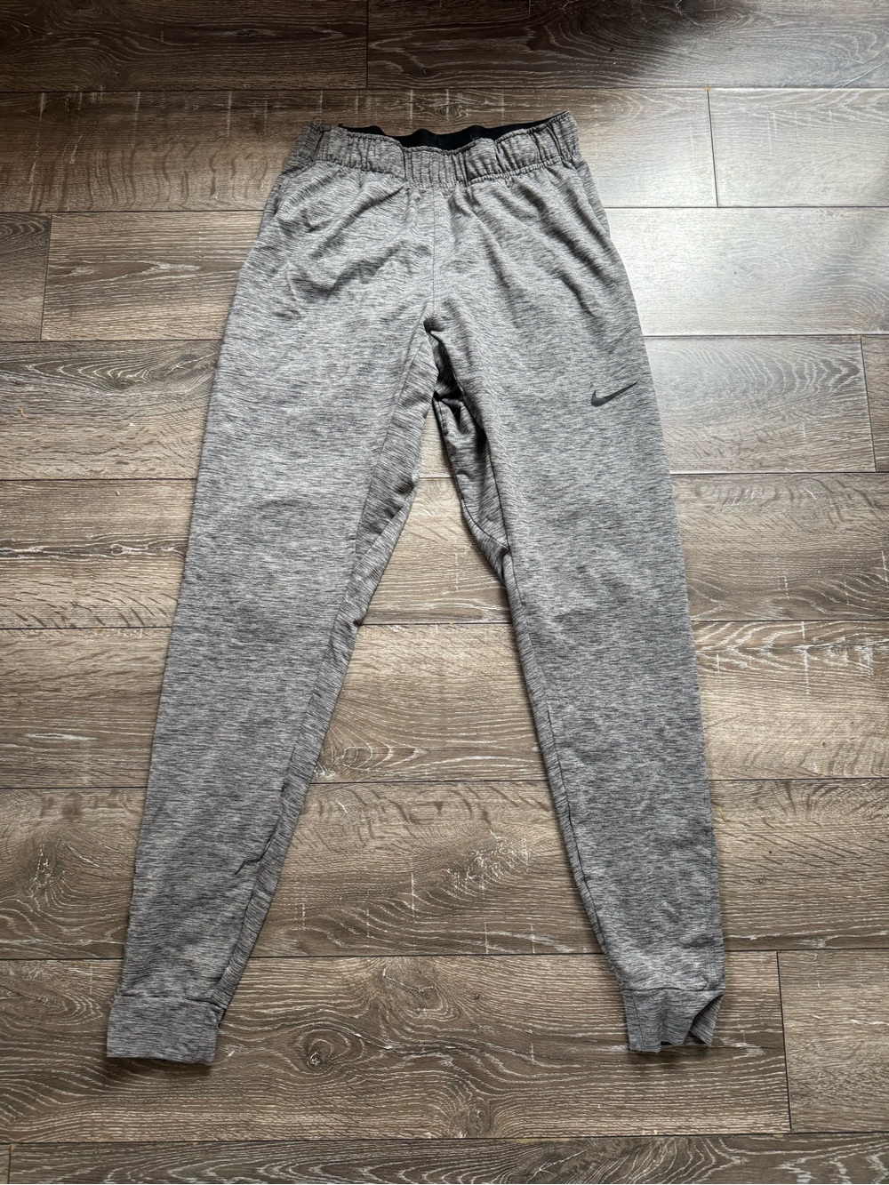 Nike Men's Heather Gray Training Joggers with Swoosh